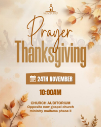 White Professional Thanksgiving Prayers Instagram Portrait template