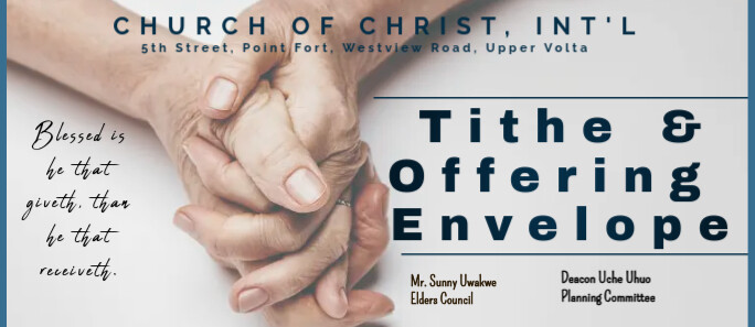 Copy of White Professional Tithe And Offering Envelopes | PosterMyWall