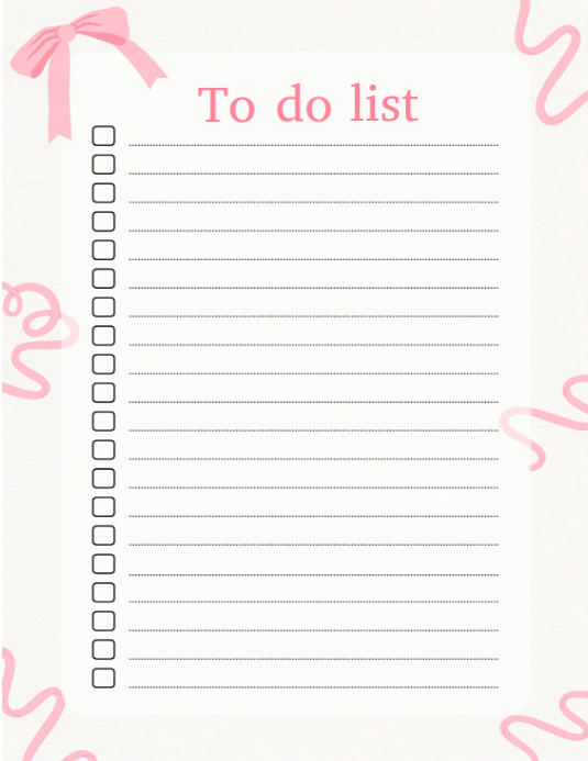 White Professional To Do List Flyer (us Letter) Template | PosterMyWall