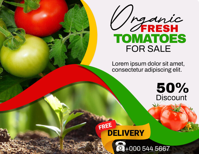White Professional Tomatos Flyer (us Letter) template