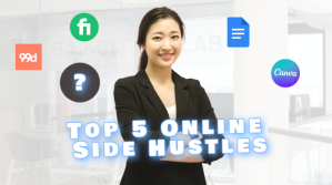 White White Professional Top 5 Online Side Hustles Youtube Thumbnail YouTube Thumbnail Template