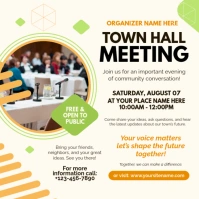 White Professional Town Hall Meeting Instagram Post template