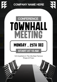 Putih Townhall Meeting A4 Template
