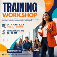 สีขาว Training Workshop Instagram 帖子 Template
