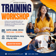 白色 Training Workshop Iphosti le-Instagram Template