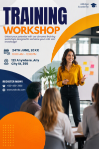 White Training Workshop Tumblr Graphic Template