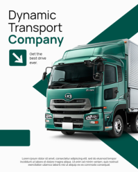 White Professional Transport Company Promotion Instagram Portrait template