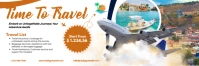 White Professional Travel & Tour Banner 2' × 6' template