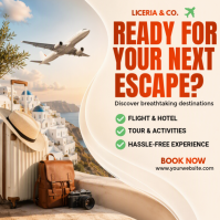 White Travel Promotion Publicación de Instagram Template