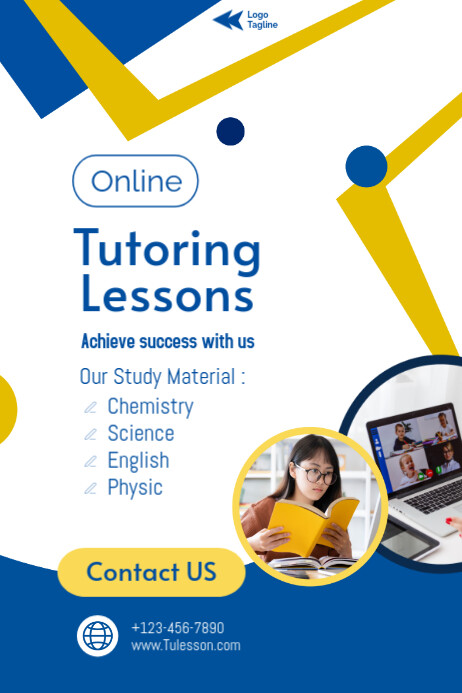 Copy of White Professional Tutoring Lesson Poster | PosterMyWall