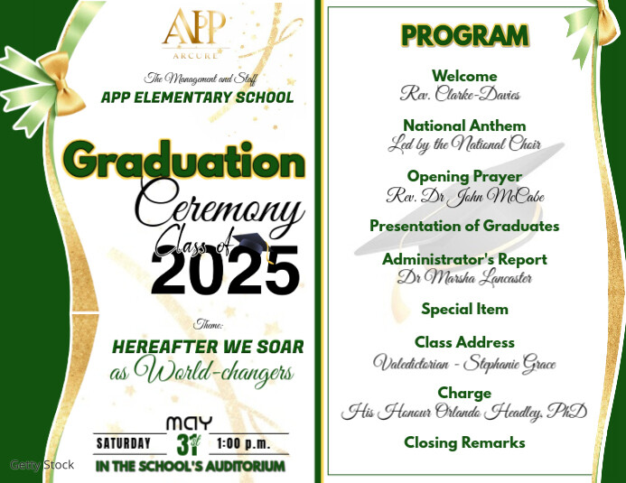 Copy of White Professional Two-sided Graduation Program Flyer (us ...