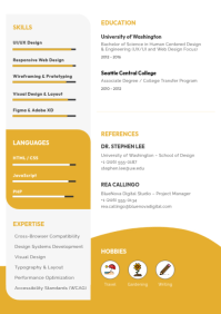 White UI/UX Designer Resume A4 Template - Page 2