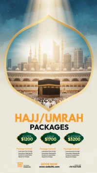 White Professional Umrah And Hajj Package Instagram Story Instagram-verhaal template