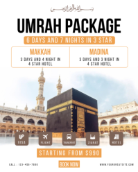 White Professional Umrah Package Instagram Portrait template