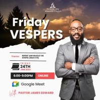 White Professional Vespers Event Square Video template
