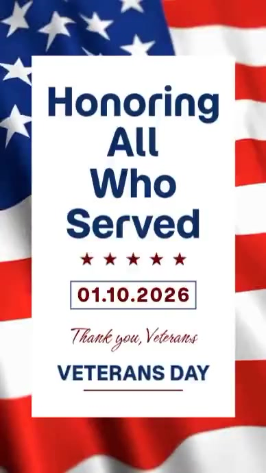 White Professional Veterans Day Appreciation Instagram Reel Video ...