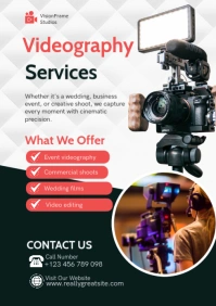 White Professional Videography Services Ad Template A2