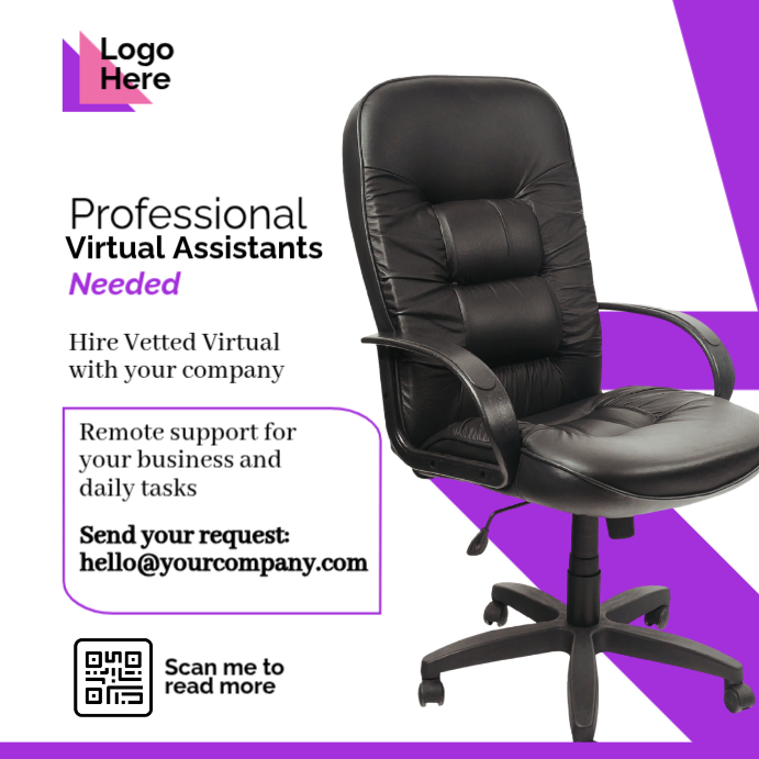 Virtual Assistant Example Post White Professional Virtual Assistant Services Instagram Post Template ...