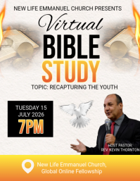 White Virtual Bible Study Folder Template