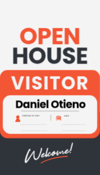 Putih Visitor Pass Biglietto da visita Template