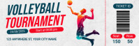 White Professional Volleyball Tournament Twitter Banner template
