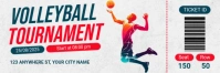 White Professional Volleyball Tournament Twitter Banner template