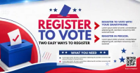 White Voter Registration Изображение, которым поделились на Facebook Template