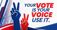 White Voting Campaign Facebook Shared Image Template