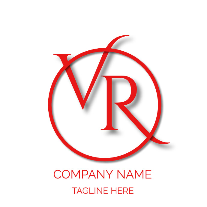 White Professional Vr Letter Company Business Template | PosterMyWall