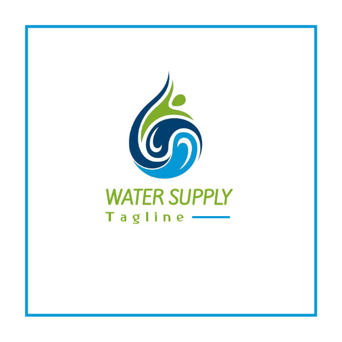 White Professional Water Supply Logo, Water Supply Logo, Safe Water Logo, Mineral Water Logo, Minera โลโก้ template