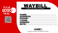 White Professional Waybill Business Card Business Card Ikhadi Lebhizinisi template