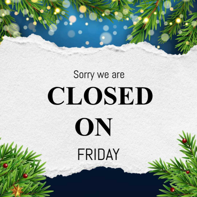 Business Closure Announcement Template | PosterMyWall