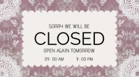 White Professional We Are Closed  Presentation (16:9) template