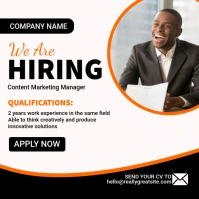 White Professional We Are Hiring Instagram Post template