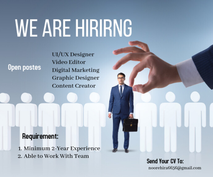 White Professional We Are Hiring Job Opportunities Medium Rectangle ...