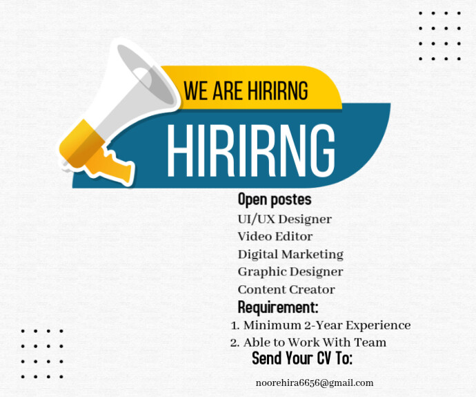 White Professional We Are Hiring Job Opportunities Medium Rectangle ...
