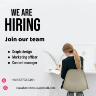 White Professional We Are Hiring Job Opportunities  Instagram Post Iphosti le-Instagram template