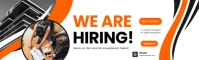 White Professional We Are Hiring Linkedin Background Image template