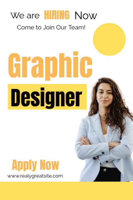 White Job Hiring Posters Template | PosterMyWall