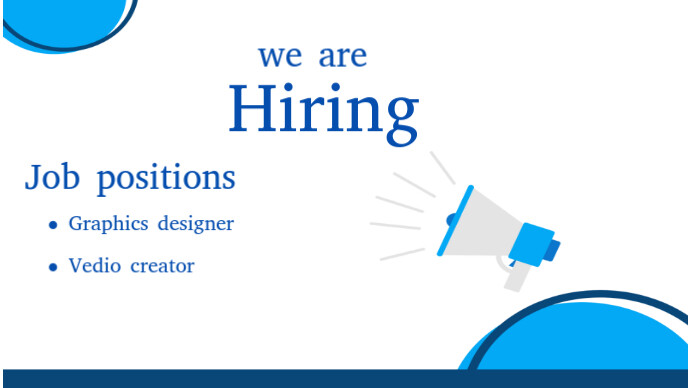 White Professional We Are Hiring  Presentation (16:9) template