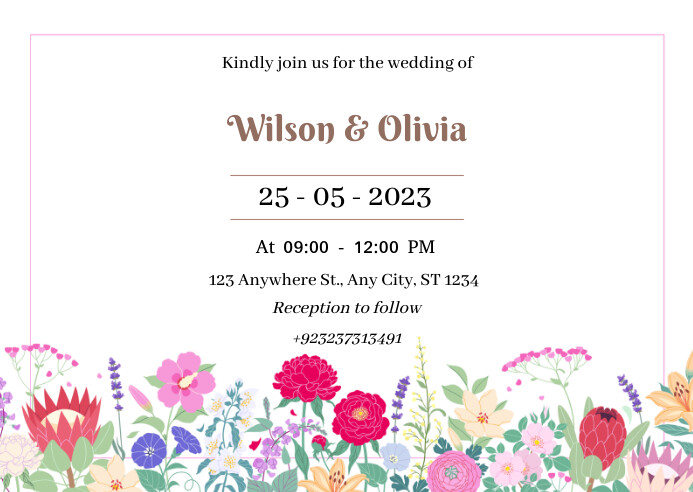White Professional Wedding Ceremony Invitatio Template | PosterMyWall