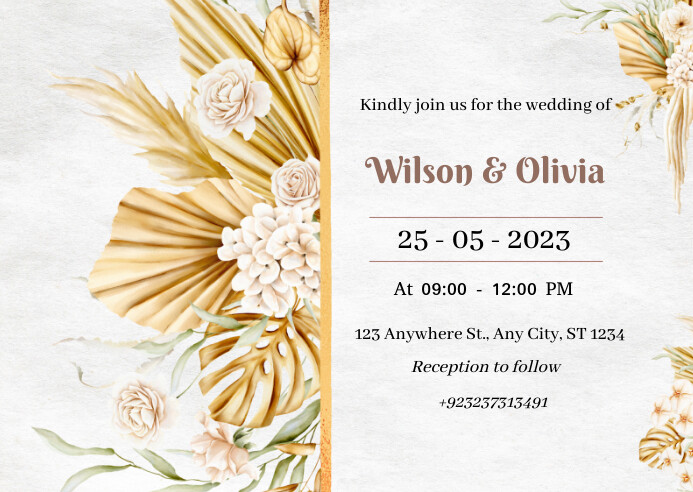 Ivitatio White Professional Wedding Ceremony Invitatio Template | PosterMyWall