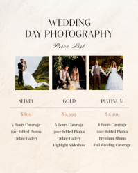 White Wedding Photography Price List Instagram Portrait Template - Page 2