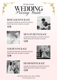 Bianco Wedding Photography Pricing A6 Template