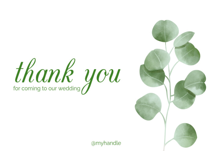 Copy of White Professional Wedding Thank You Card Postcard | PosterMyWall