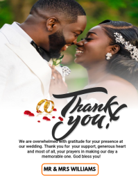 White Professional Wedding Thank You Flyer template