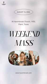 Blanco Weekend Mass Invitation Instagram Story Template - Page 1