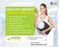 White Professional Weight Loss Program Flyer Large Rectangle template