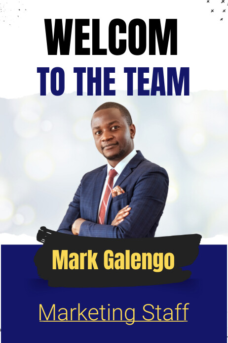 White Professional Welcom Poster template