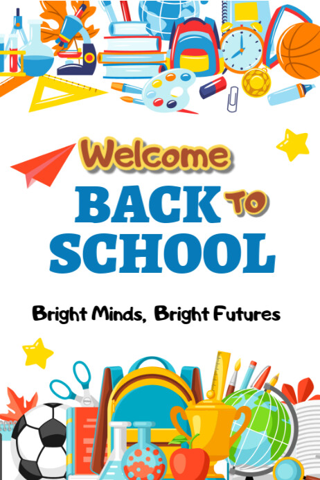 White Professional Welcome Back To School  Poster Plakkaat template